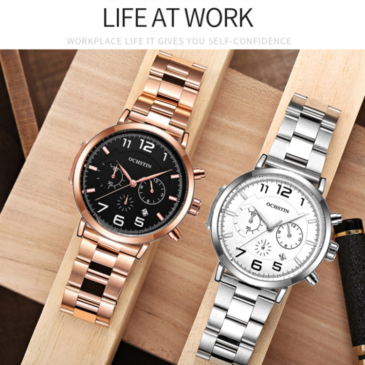 Men Fashion Steel Strap Multifunctional Quartz Watch — view 7