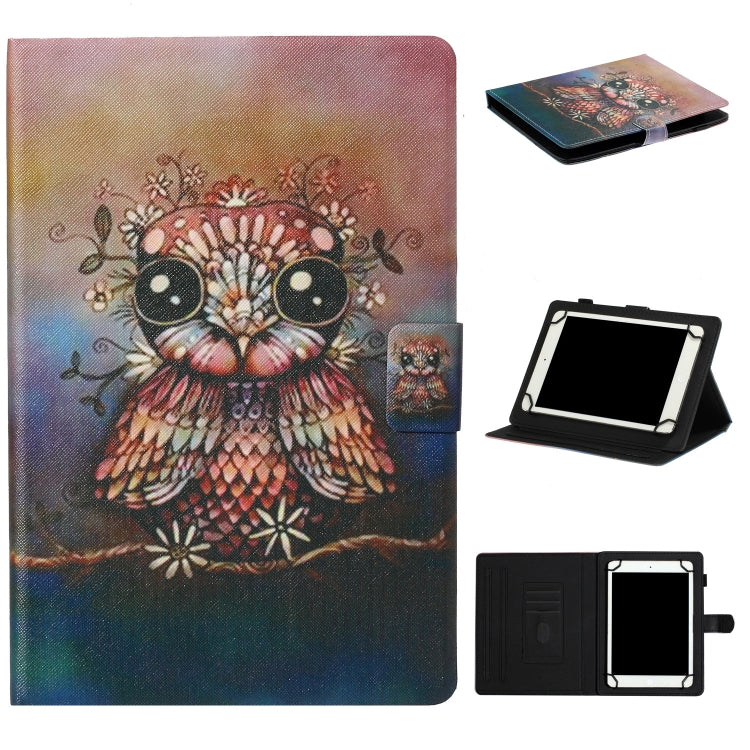Tablet PC Universal Coloured Drawing Pattern Horizontal Flip Leather Case with Holder & Card Slot — view 11