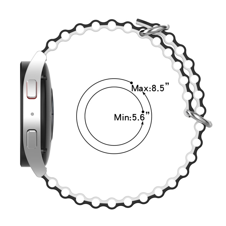 Universal Ocean Style Silicone Two Color Watch Band