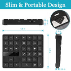533 Portable Bluetooth 35-Key Wireless Numeric Keyboard
