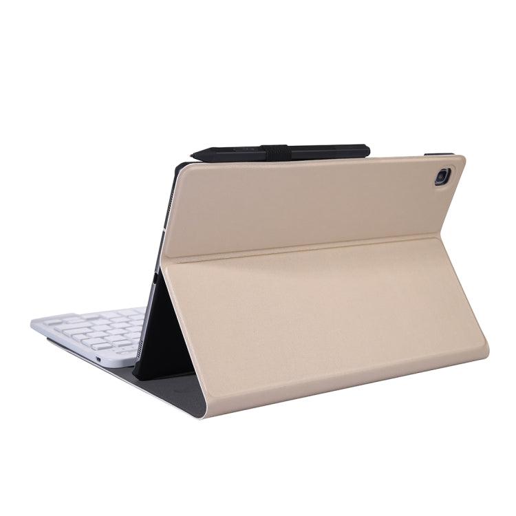 A610 For Galaxy Tab S6 Lite 10.4 P610 / P615 (2020) Bluetooth Keyboard Protective Case with Stand & Elastic Pen Band