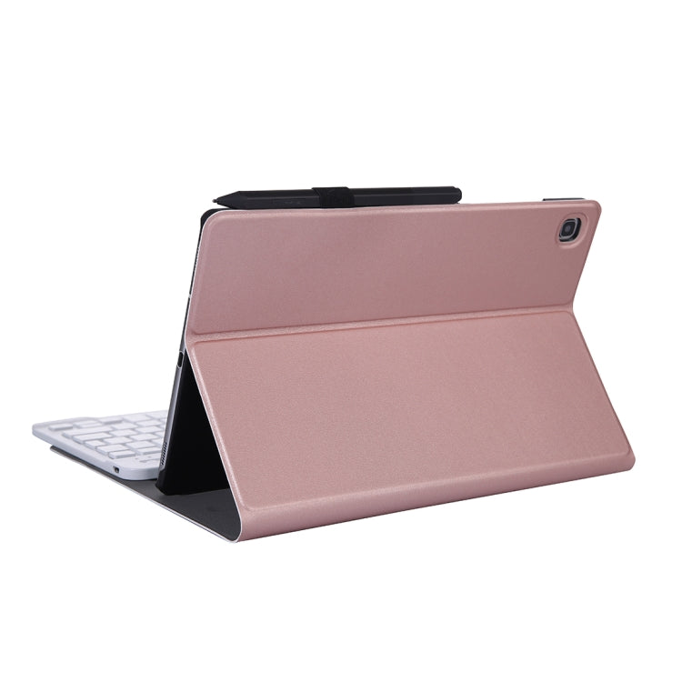 A610 For Galaxy Tab S6 Lite 10.4 P610 / P615 (2020) Bluetooth Keyboard Protective Case with Stand & Elastic Pen Band