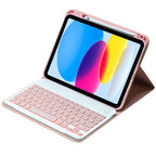 SA-10DS Backlight Bluetooth Keyboard Leather Tablet Case with Pen Slot