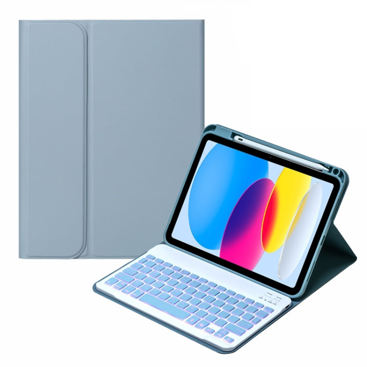 SA-10DS Backlight Bluetooth Keyboard Leather Tablet Case with Pen Slot