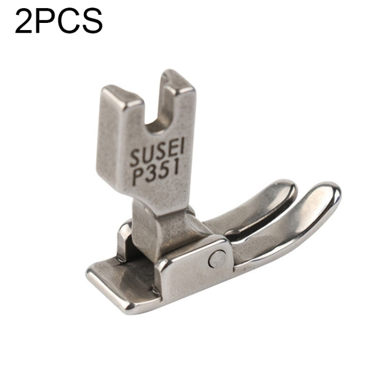 2PCS P351 Industrial Sewing Machine Flat Car Presser Foot Presser Foot Flat Sewing Machine Presser Foot, Style:Ordinary All-steel — view 7
