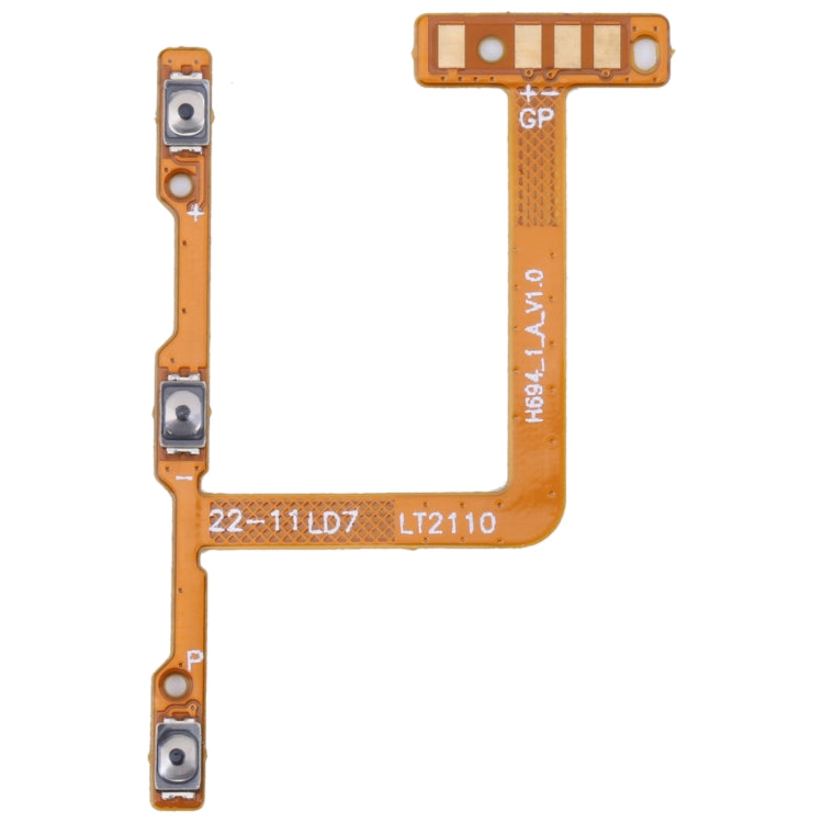 OEM Power Button & Volume Button Flex Cable — For Tecno Spark 6 Air KE6, KE6j