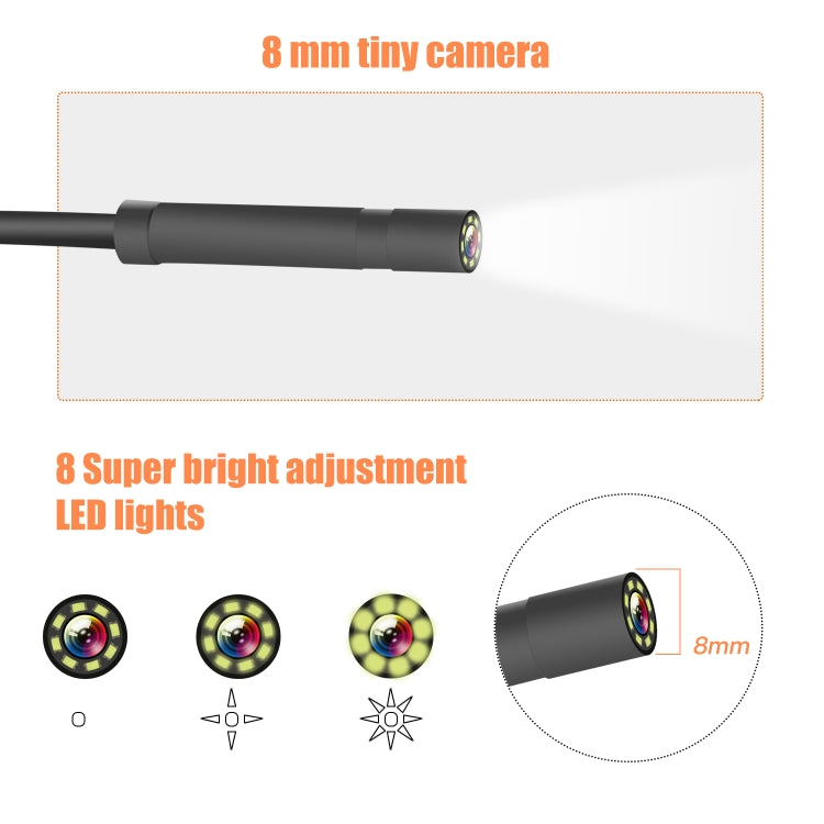 P40 8mm HD Waterproof Portable Integrated Hand-held Vertical Screen Industry Endoscope