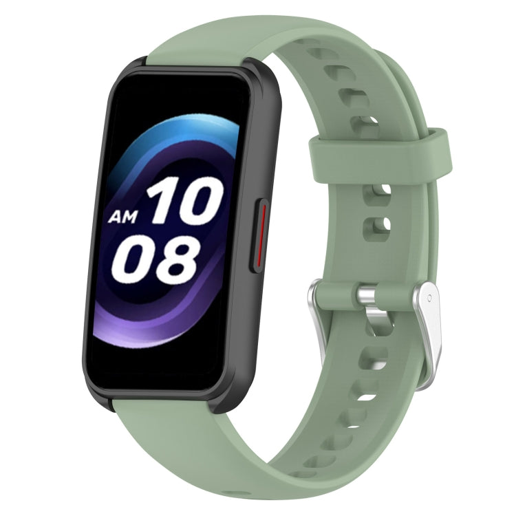 16mm Glossy Surface Silicone Watch Band — Glacier Green
