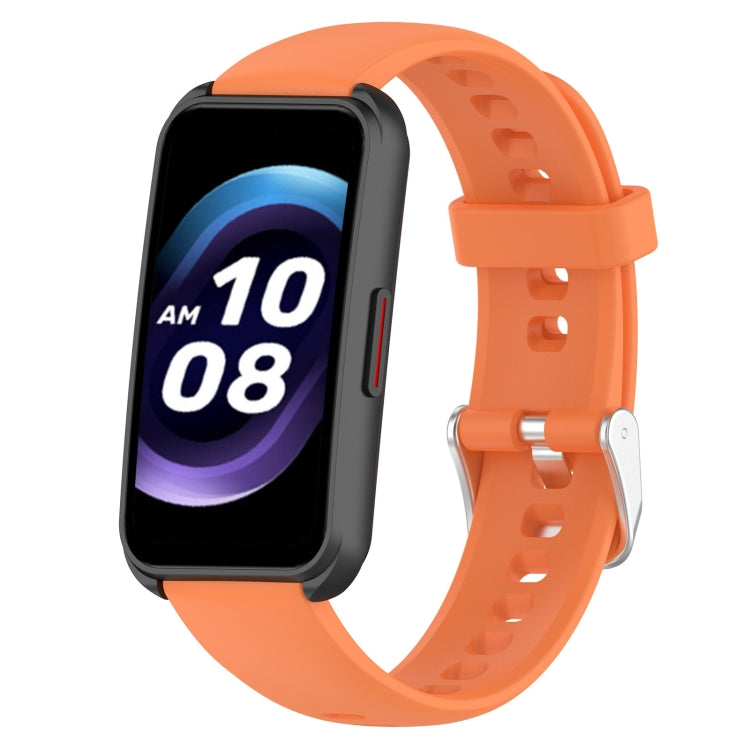 16mm Glossy Surface Silicone Watch Band — Orange