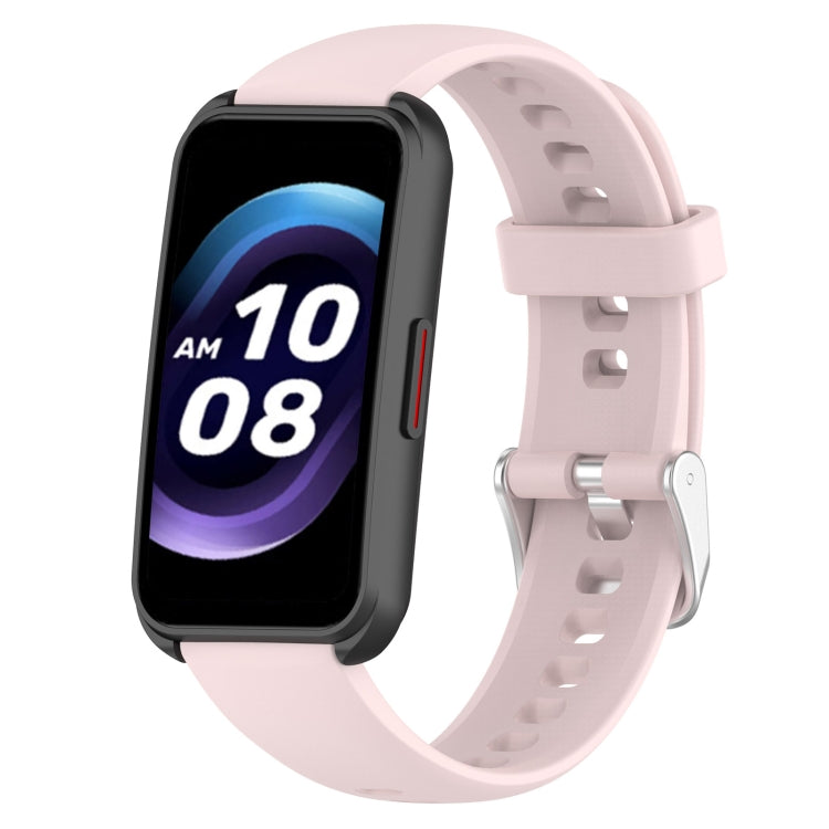 16mm Glossy Surface Silicone Watch Band — Light Pink