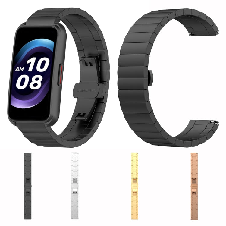 16mm One-bead Steel Watch Band — Silver