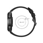 22mm Silicone Black Buckle Watch Band