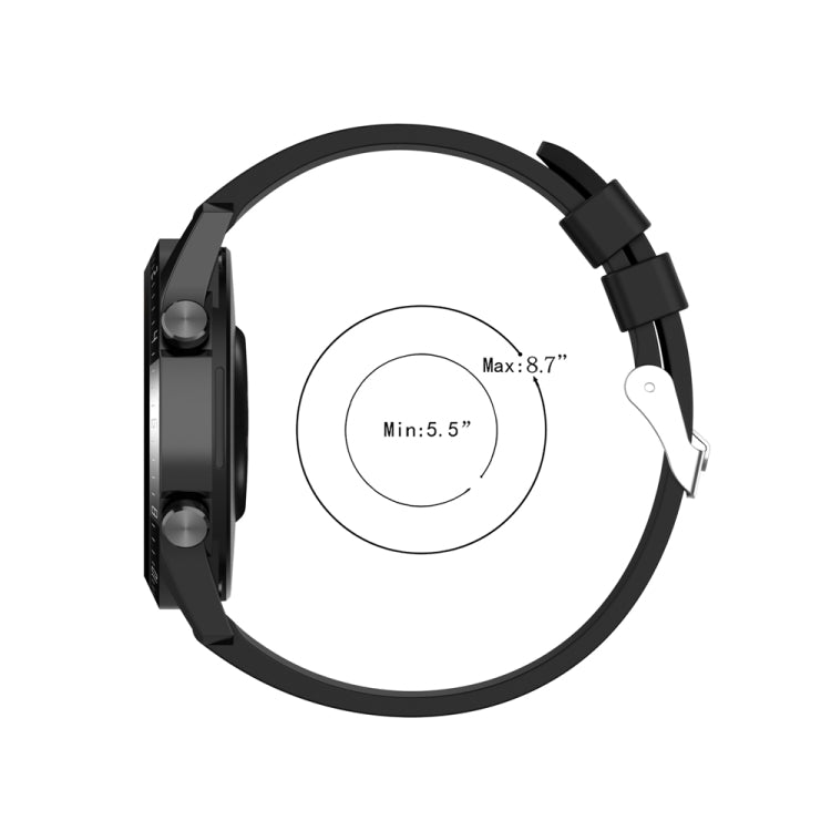 22mm Silicone Silver Buckle Watch Band — view 20