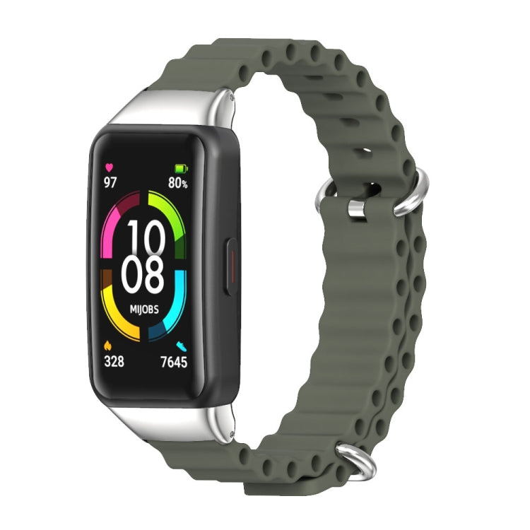 MIJOBS CS Marine Silicone Breathable Watch Band — Pink Rose Gold
