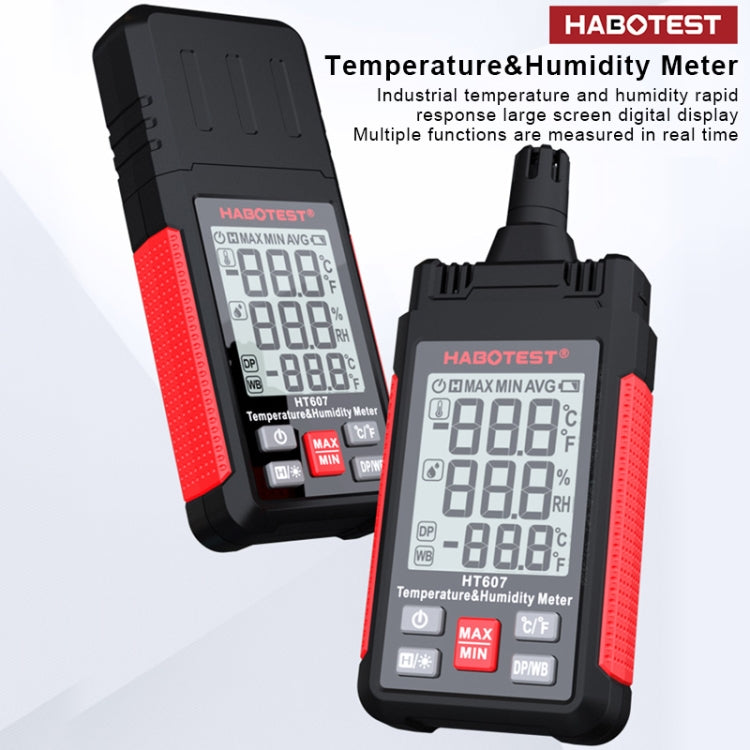 HABOTEST HT607 Portable Handheld Temperature Humidity Tester