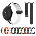 Two-color Folding Buckle Silicone Watch Band
