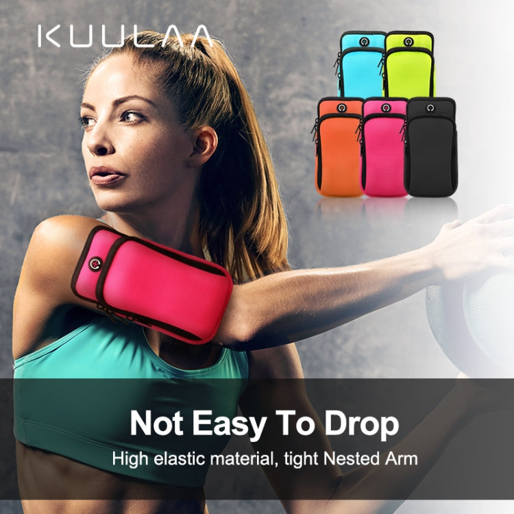 Zipper Double Pocket Multi Function Sports Arm Bag with Earphone Hole — For Smart Phones Below 6.0 inch