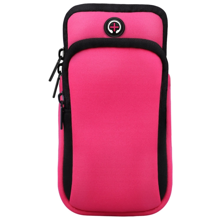 Zipper Double Pocket Multi Function Sports Arm Bag with Earphone Hole