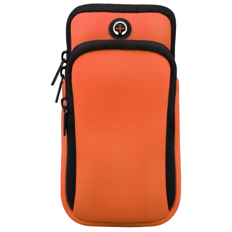 Zipper Double Pocket Multi Function Sports Arm Bag with Earphone Hole
