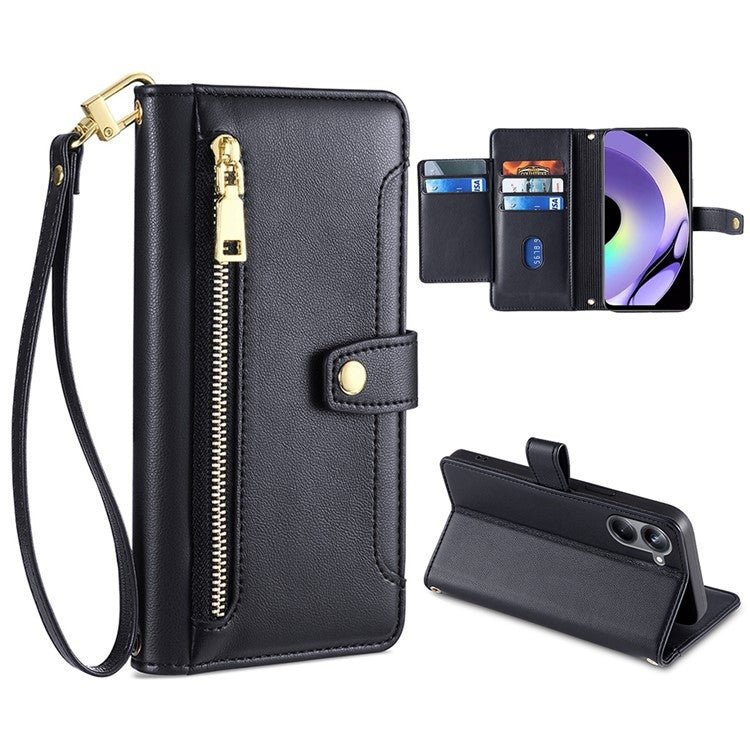 Sheep Texture Cross-body Zipper Wallet Leather Phone Case — view 55