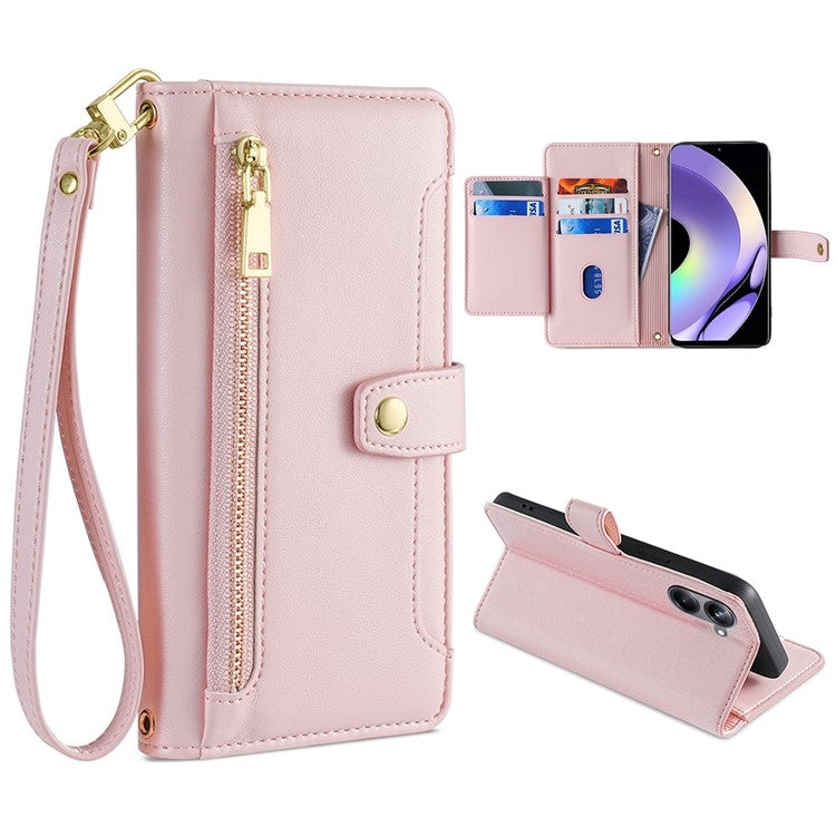 Sheep Texture Cross-body Zipper Wallet Leather Phone Case — view 59