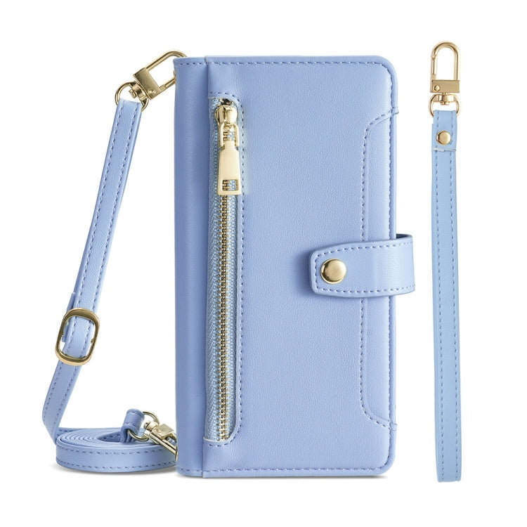 Sheep Texture Cross-body Zipper Wallet Leather Phone Case — view 63