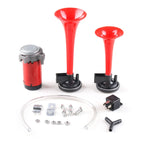 12V Car / Motorcycle Modified Double Tube Electric Control Air Control Horn with Relay