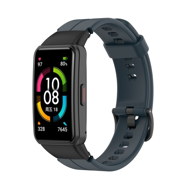 Solid Color Silicone Watch Band — Cyan Blue
