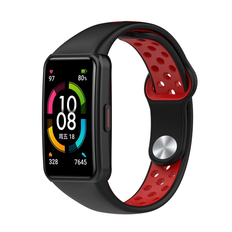 Two-color Reverse Buckle Silicone Watch Band — Black Yellow
