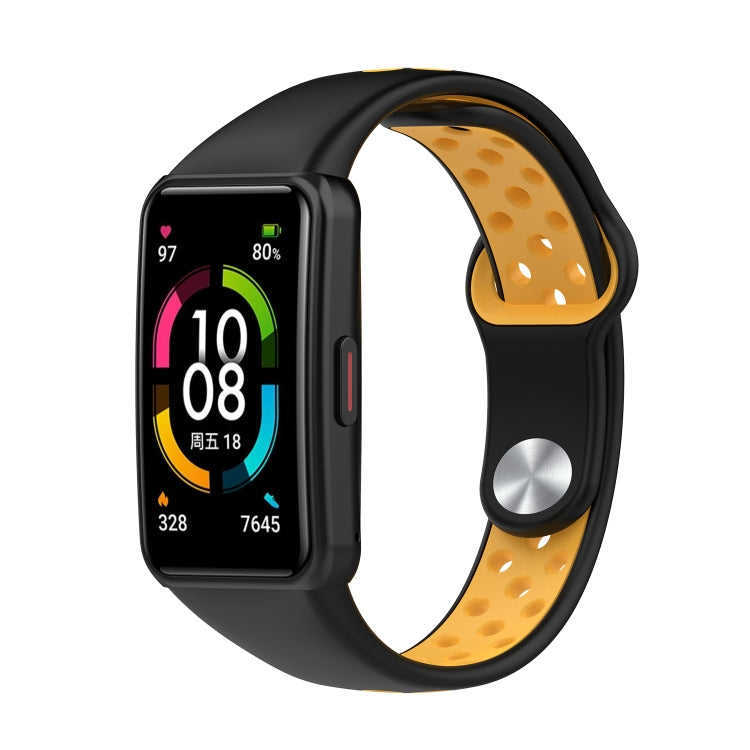 Two-color Reverse Buckle Silicone Watch Band — Black Grey