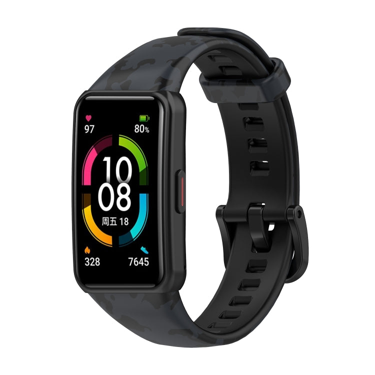 Silicone Watch Band — Camouflage Blue