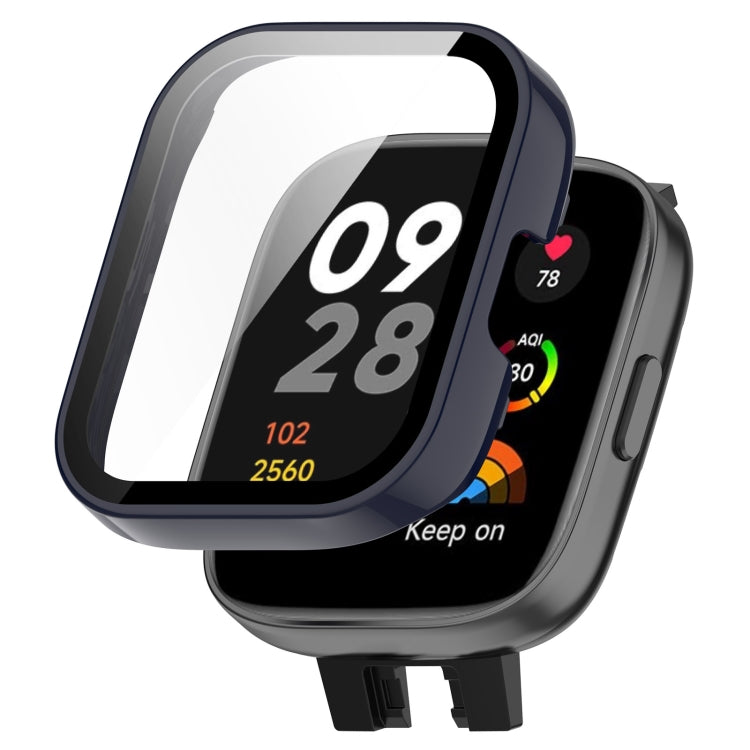 PC + Tempered Film Integrated Watch Protective Case — Ivory White