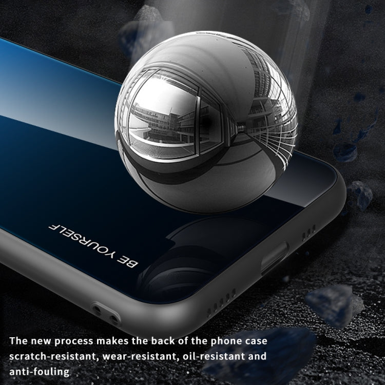Gradient Color Glass Phone Case, For Honor Play 40 Plus