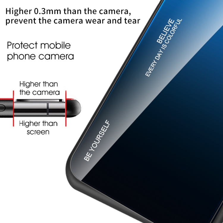 Gradient Color Glass Phone Case, For Honor Play 40 Plus