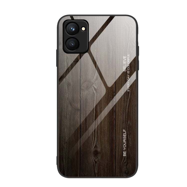 Wood Grain Glass Phone Case, For Realme C33