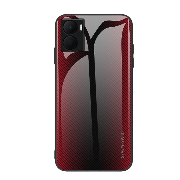 Texture Gradient Glass TPU Phone Case, For Honor Play 40 Plus