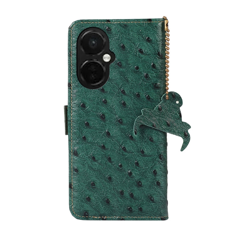 Ostrich Pattern Genuine Leather RFID Phone Case, For OnePlus Nord CE 3 Lite
