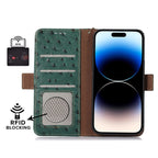 Ostrich Pattern Genuine Leather RFID Phone Case, For OnePlus Nord CE 3 Lite