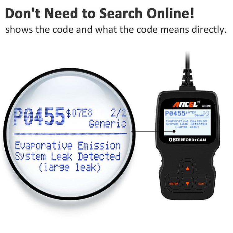 Ancel AD310 CAN OBD2 Car Engine Fault Diagnosis Tool — view 3