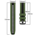 22mm Universal Ocean Style Silicone Two Color Watch Band