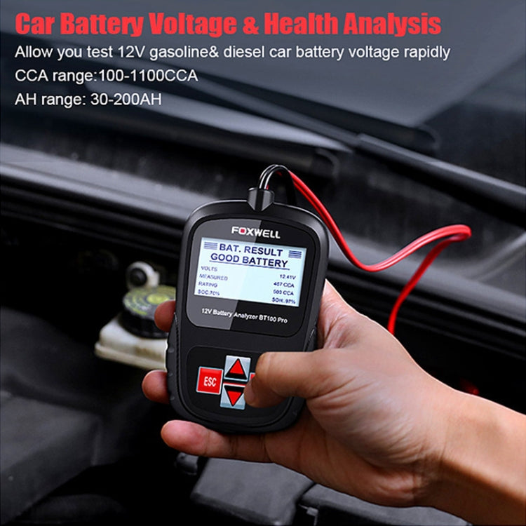 FOXWELL BT100Pro 12V Car Battery Detector Fault Diagnosis Tool