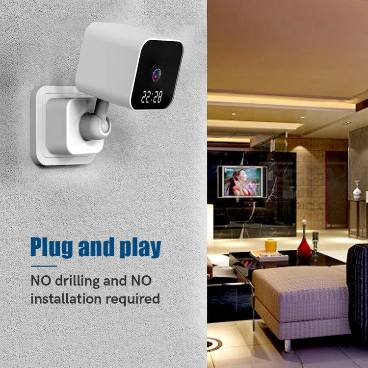DP27 1080P Clock Plug Card WiFi Camera, Support Two-way Voice Intercom & Mobile Monitoring