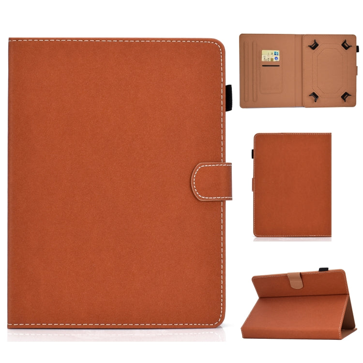 Solid Color Tablet PC Universal Magnetic Horizontal Flip Leather Case with Card Slots & Holder — view 10