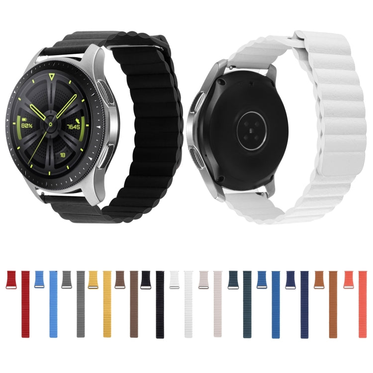 20mm Universal Magnetic Loop Leather Watch Band