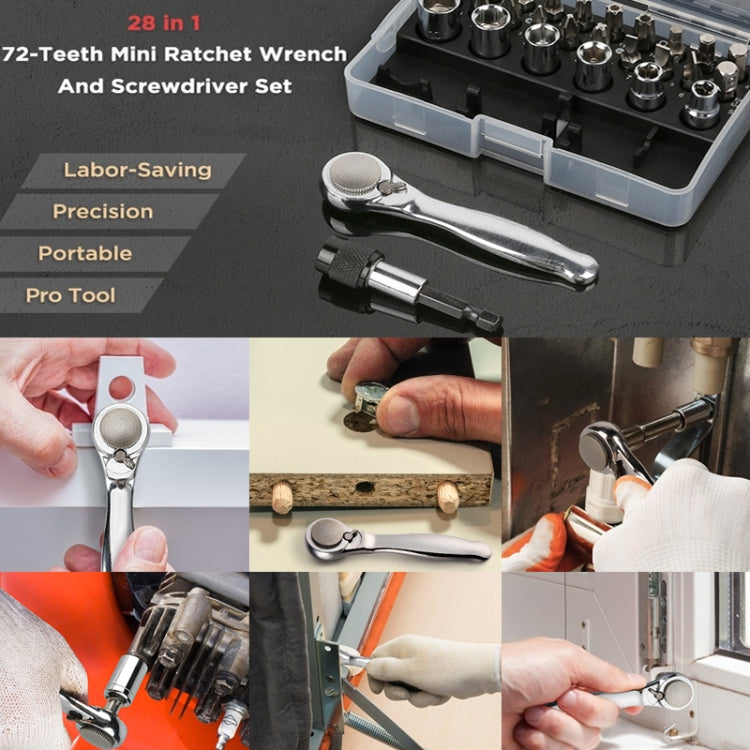 Ratcheting Screwdriver Set, 28 in 1