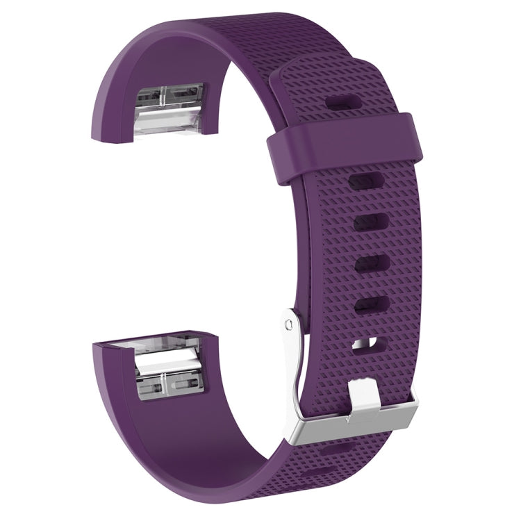 For Fitbit Charge 2 Common Texture Silicone Replacement Wrist Strap Watchband with Buckle