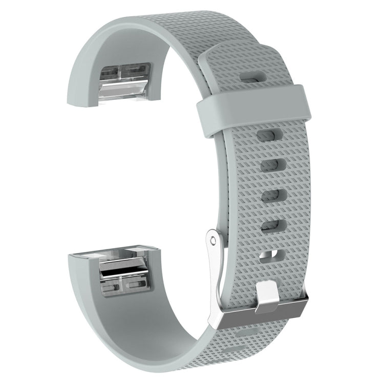 For Fitbit Charge 2 Common Texture Silicone Replacement Wrist Strap Watchband with Buckle