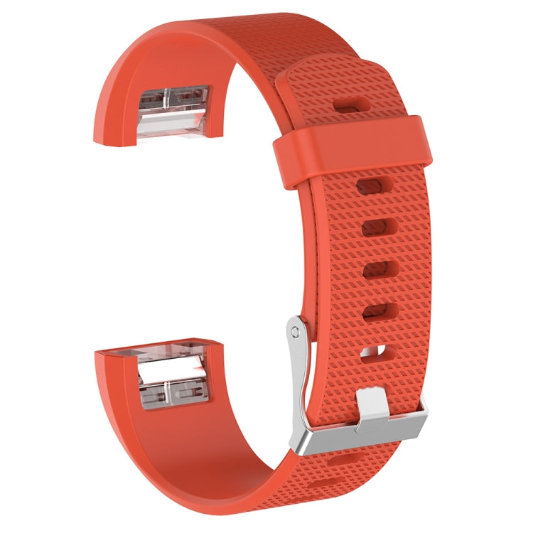 For Fitbit Charge 2 Common Texture Silicone Replacement Wrist Strap Watchband with Buckle