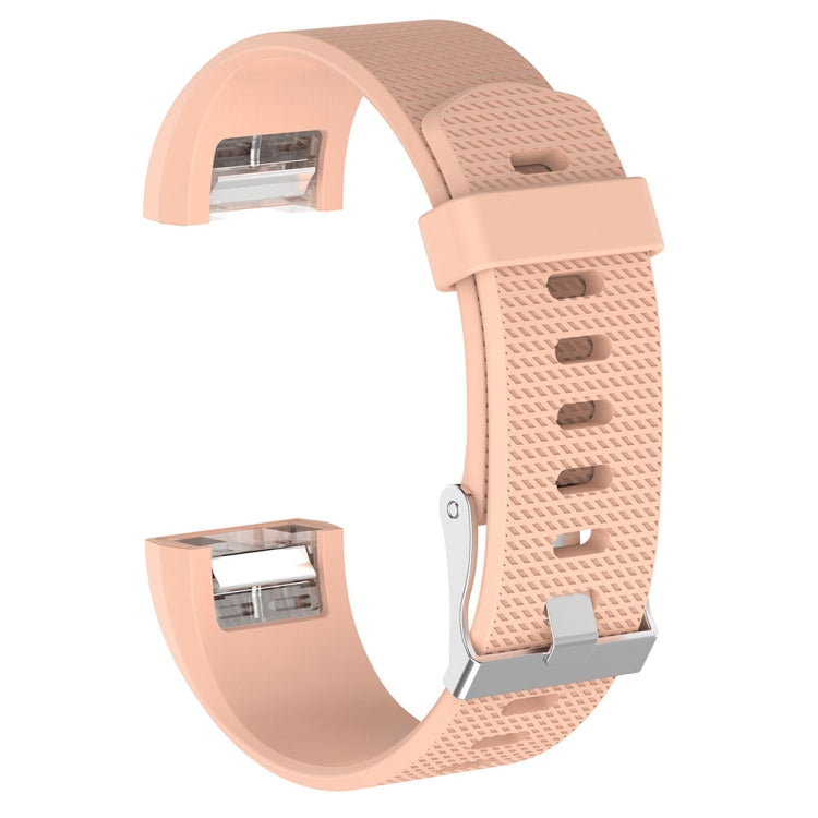 For Fitbit Charge 2 Common Texture Silicone Replacement Wrist Strap Watchband with Buckle