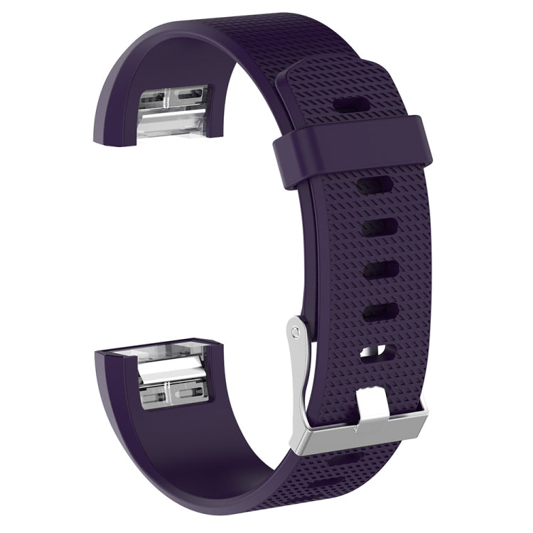 For Fitbit Charge 2 Common Texture Silicone Replacement Wrist Strap Watchband with Buckle